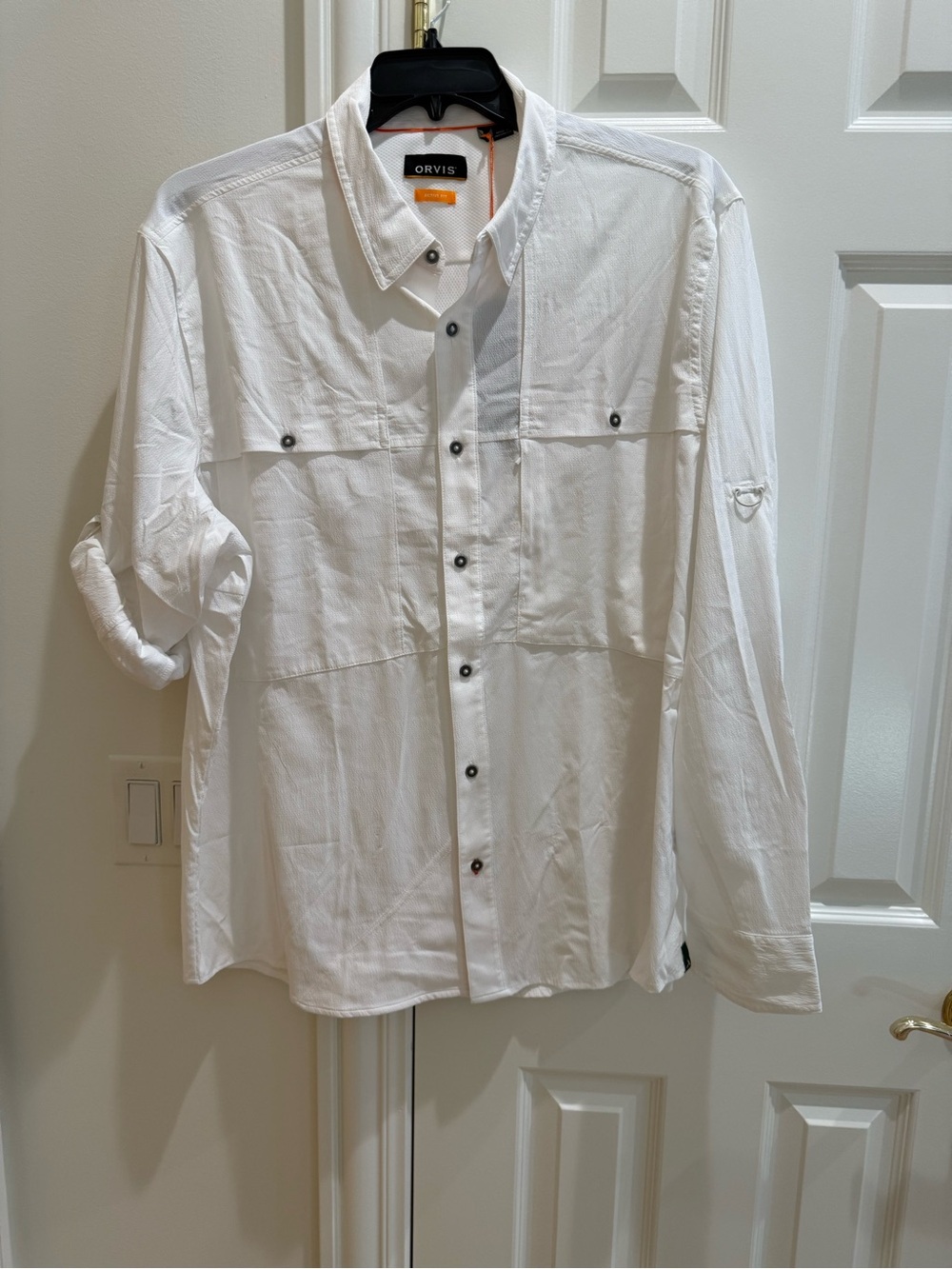 Orvis White Lightweight Button-Front Shirt Jacket